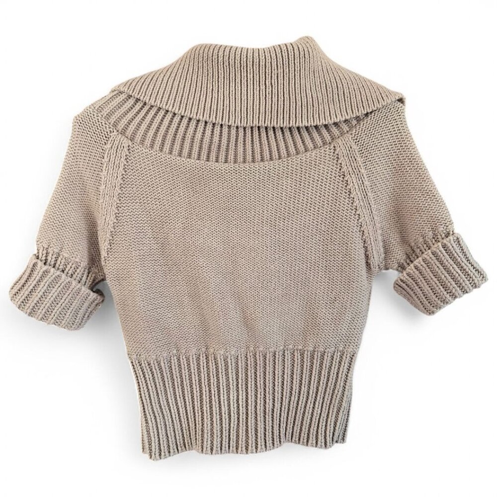 Free People Womens Knit Cardigan Embroidered Floral Beige & Coral Lined Size M - Picture 4 of 8